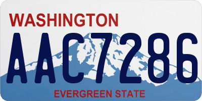 WA license plate AAC7286