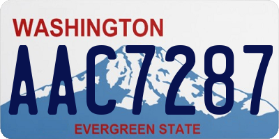 WA license plate AAC7287