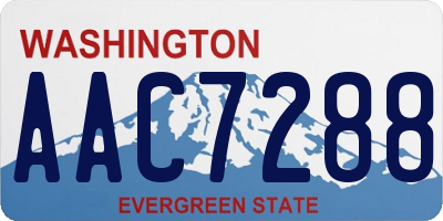 WA license plate AAC7288
