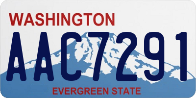 WA license plate AAC7291