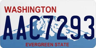 WA license plate AAC7293