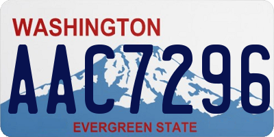 WA license plate AAC7296