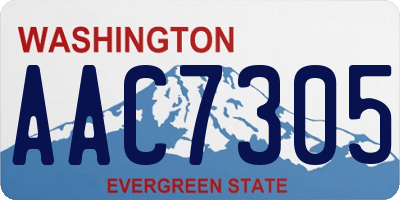 WA license plate AAC7305