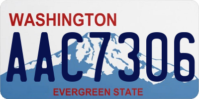 WA license plate AAC7306