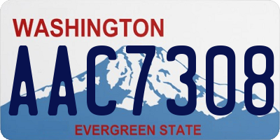 WA license plate AAC7308