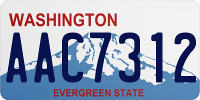 WA license plate AAC7312