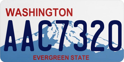 WA license plate AAC7320