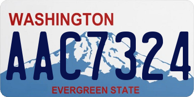 WA license plate AAC7324