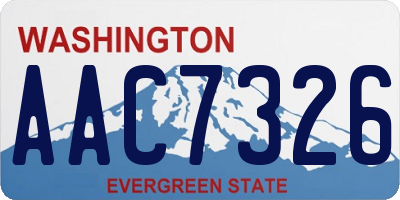 WA license plate AAC7326