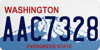 WA license plate AAC7328