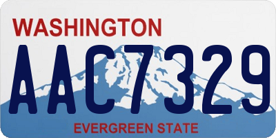 WA license plate AAC7329