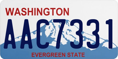 WA license plate AAC7331