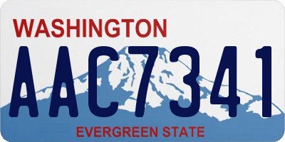 WA license plate AAC7341