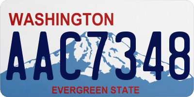 WA license plate AAC7348