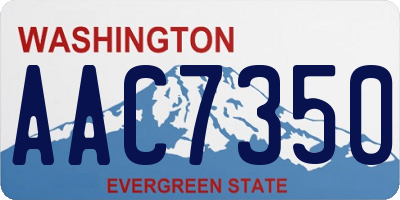 WA license plate AAC7350