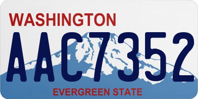 WA license plate AAC7352
