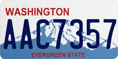 WA license plate AAC7357