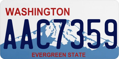 WA license plate AAC7359