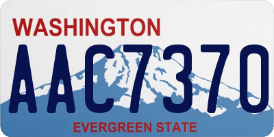 WA license plate AAC7370