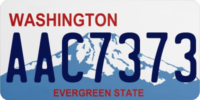 WA license plate AAC7373