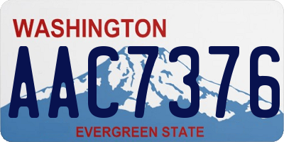 WA license plate AAC7376