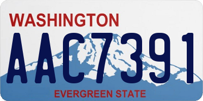 WA license plate AAC7391