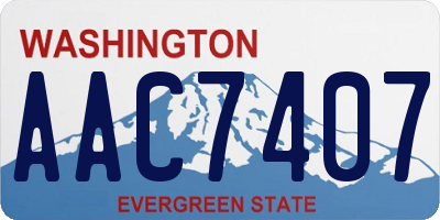 WA license plate AAC7407
