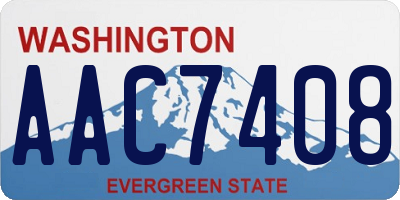 WA license plate AAC7408