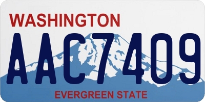 WA license plate AAC7409