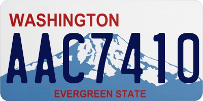 WA license plate AAC7410