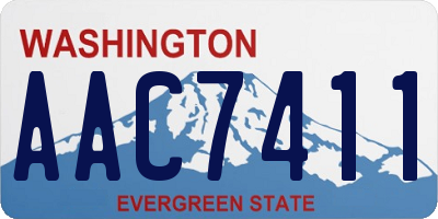 WA license plate AAC7411