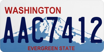 WA license plate AAC7412