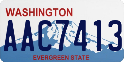 WA license plate AAC7413