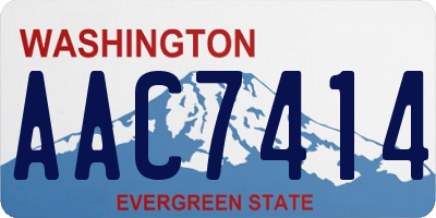 WA license plate AAC7414