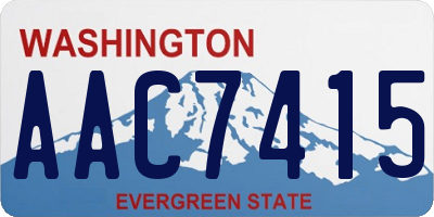 WA license plate AAC7415