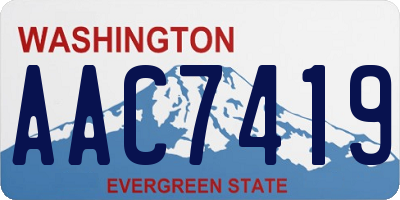 WA license plate AAC7419