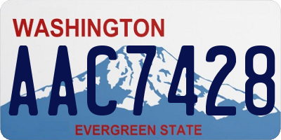 WA license plate AAC7428