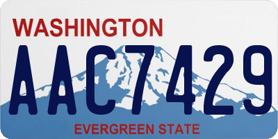 WA license plate AAC7429