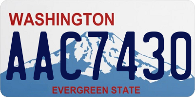 WA license plate AAC7430
