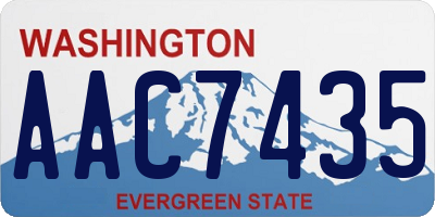 WA license plate AAC7435