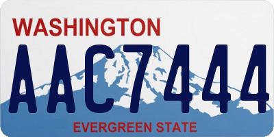 WA license plate AAC7444