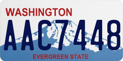 WA license plate AAC7448