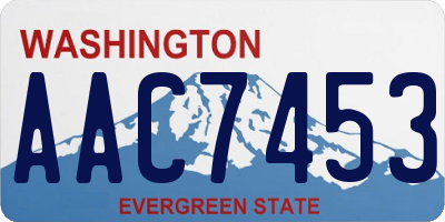 WA license plate AAC7453