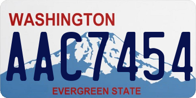 WA license plate AAC7454