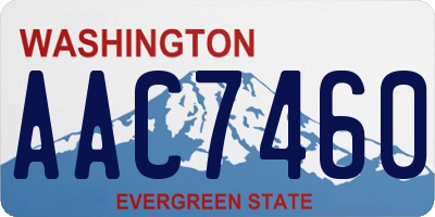 WA license plate AAC7460