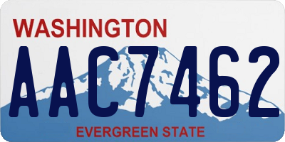WA license plate AAC7462
