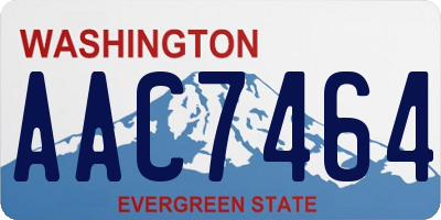 WA license plate AAC7464