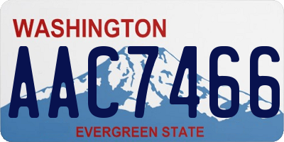 WA license plate AAC7466