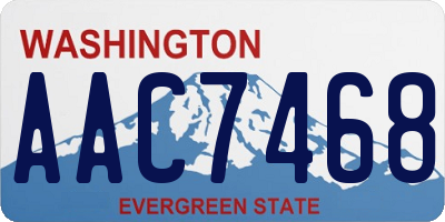 WA license plate AAC7468
