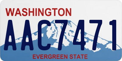 WA license plate AAC7471